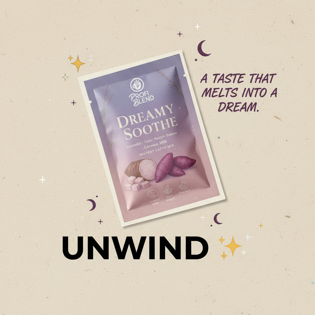 Dreamy Soothe · Lavender Taro Vegan Superfood Latte