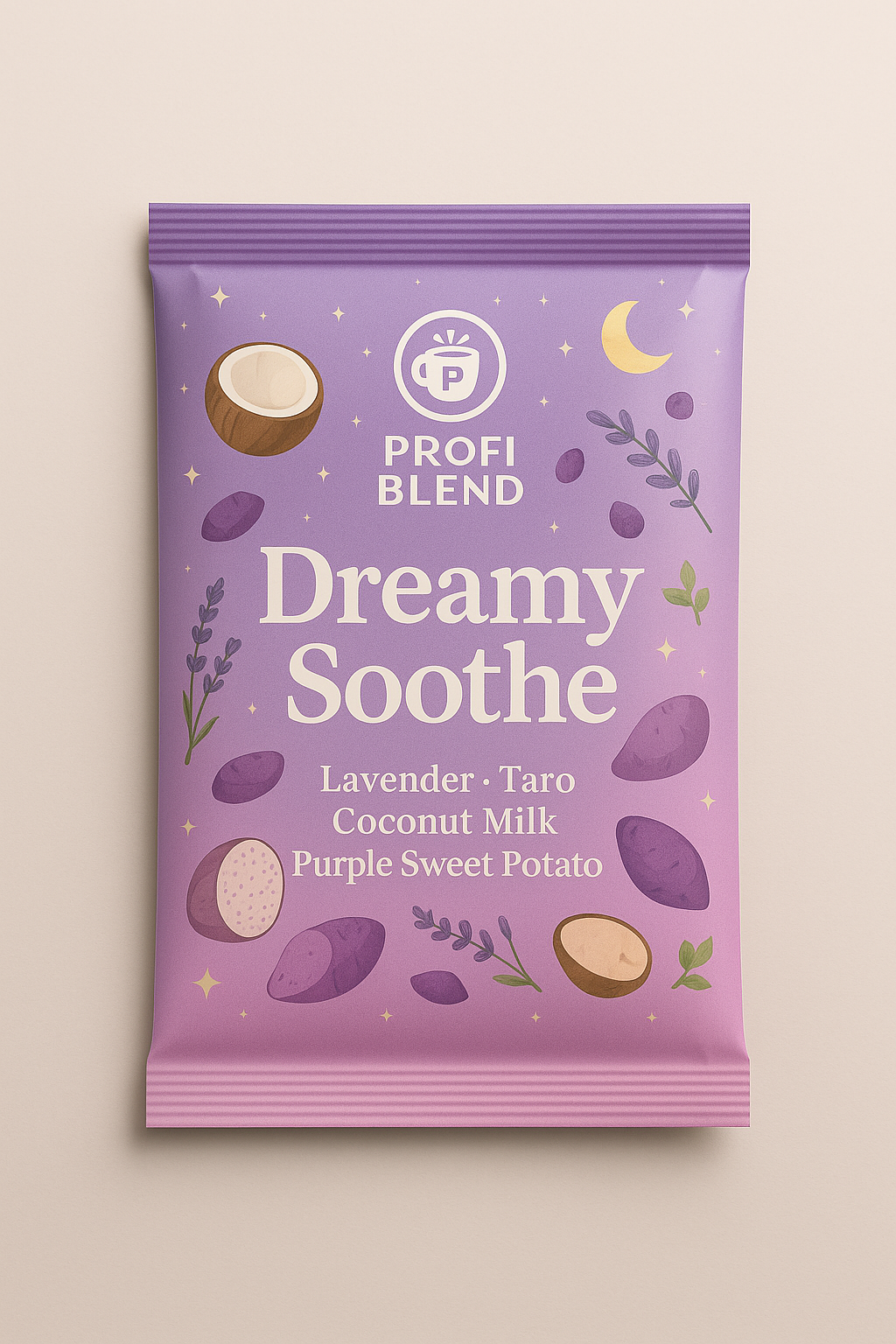 ProfiBlend Dreamy Soothe lavender taro purple sweet potato coconut latte sachet